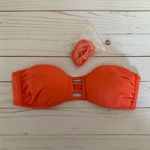Victoria’s Secret swim bandeau top coral small